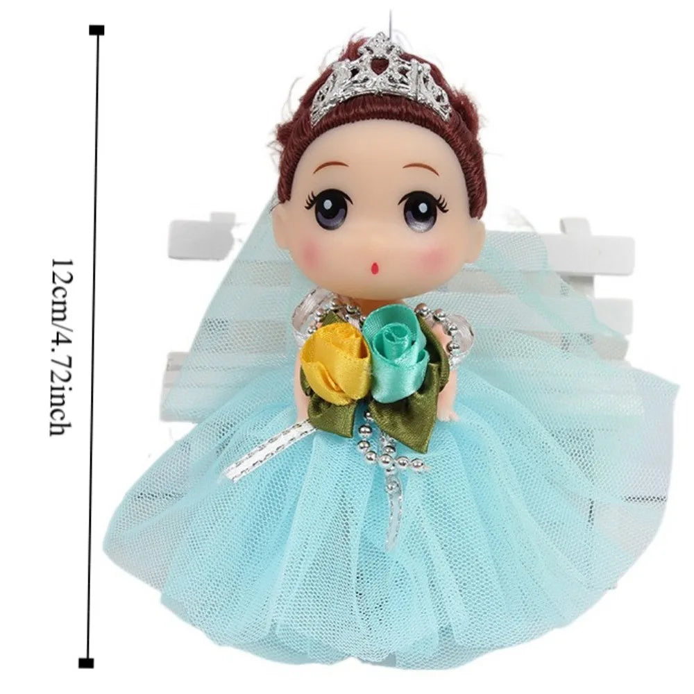 12 Cm Big Eyes Princess BJD Doll Korean Makeup Look DIY 12cm Bjd Doll Safe Plastic Sweet Wedding Dress Mini Girl Toy