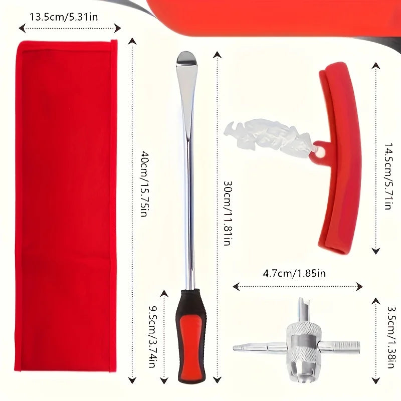 29Pcs Tire Changing Lever Tools Motorcycle Tyre Repair Auto Spoon Tire Kit Bike Tire Levers Spoon Rim Protector Tire Repair Tool