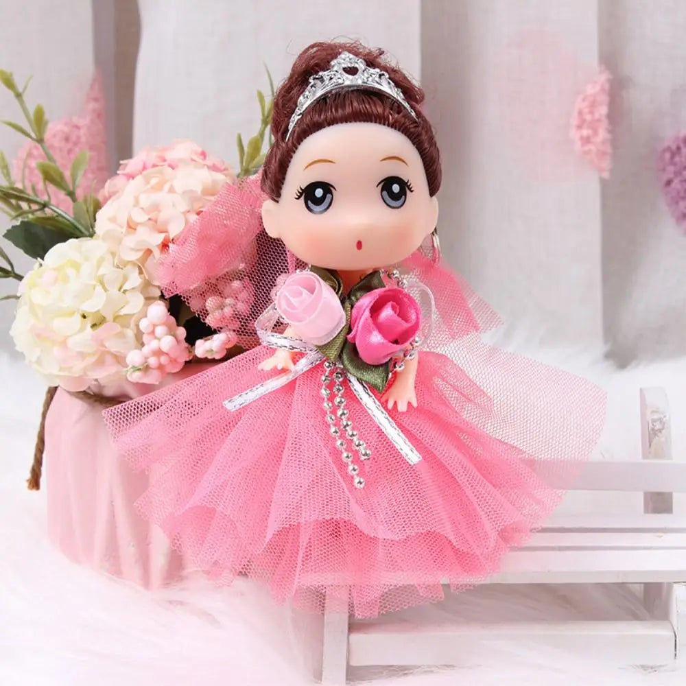 12 Cm Big Eyes Princess BJD Doll Korean Makeup Look DIY 12cm Bjd Doll Safe Plastic Sweet Wedding Dress Mini Girl Toy