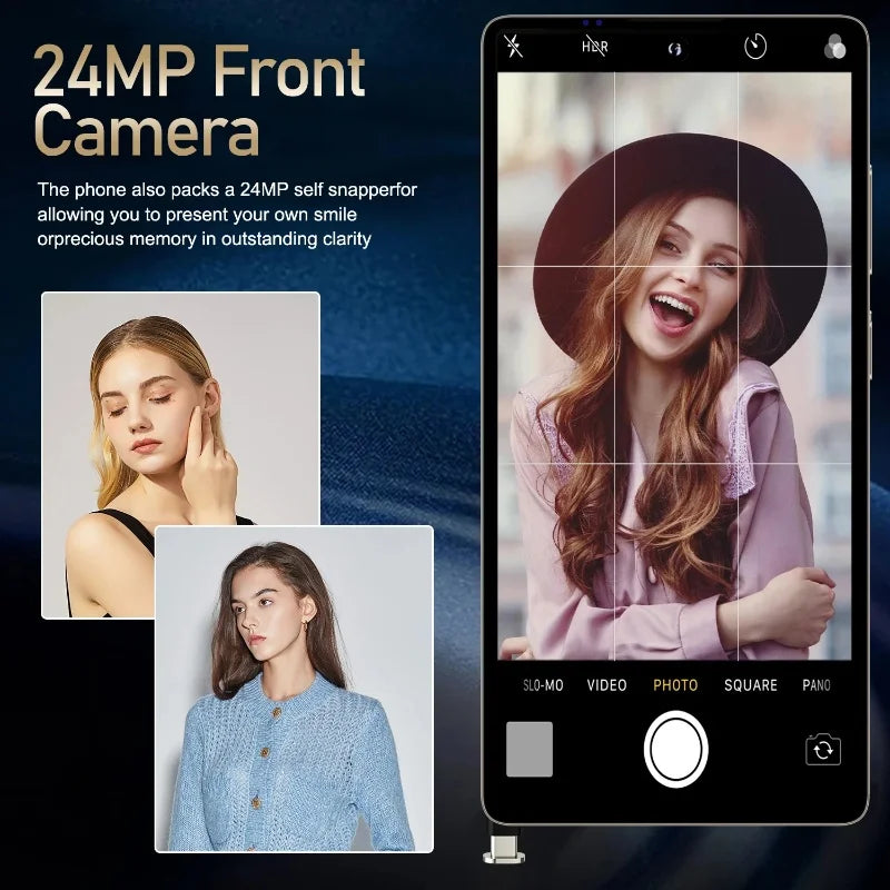 Global Vision S24 Ultra Smartphone 5G Android 5800mAH 8GB RAM 512G ROM 6.8Inch 1920x1080HD 24+48MP MTK10 4G Network Mobile Phone