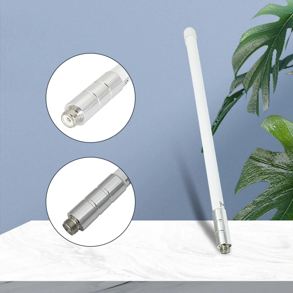 VHF UHF Fiberglass Antenna 144/430MHz SO239 Mobile Radio Base Antenna Omnidirectional Outdoor Antenna for Ham Radio Transceiver