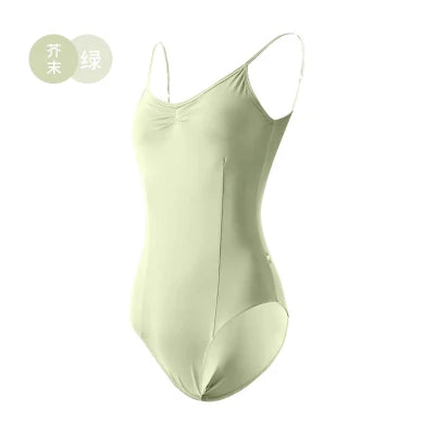 Girls Shoulder Straps Camisole Leotard Ballet Gymnastic Active Tank Unitard Bodysuit Praise Dance Adjustable Leotards Women