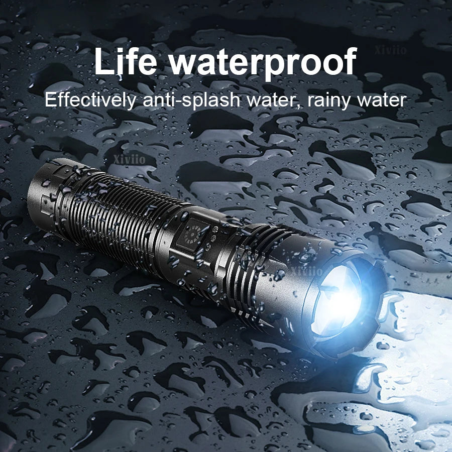 2025 NEW Ultra Bright LED Flashlight 85000000LM Strong Light Tactical Torch Rechargeable Portable Lamp Outdoor Camping Lantern