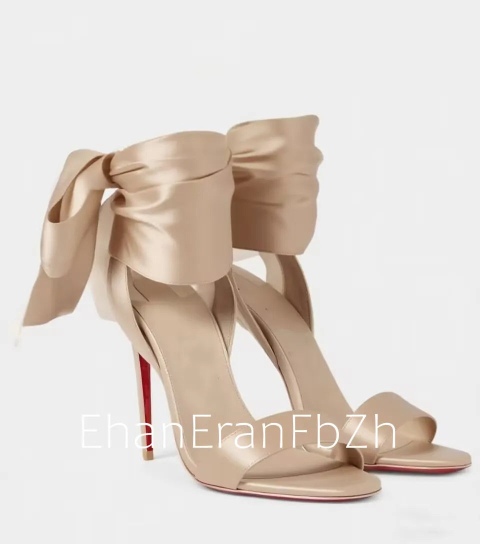 2025European and American Summer New Ankle Strap Women's Slim High-heeled Sandals Fashionable and Sexy Party Wedding Sandals