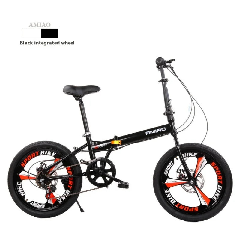 Adult foldable bicycle portable bike disc brake variable speed 20-inch mobility scooter